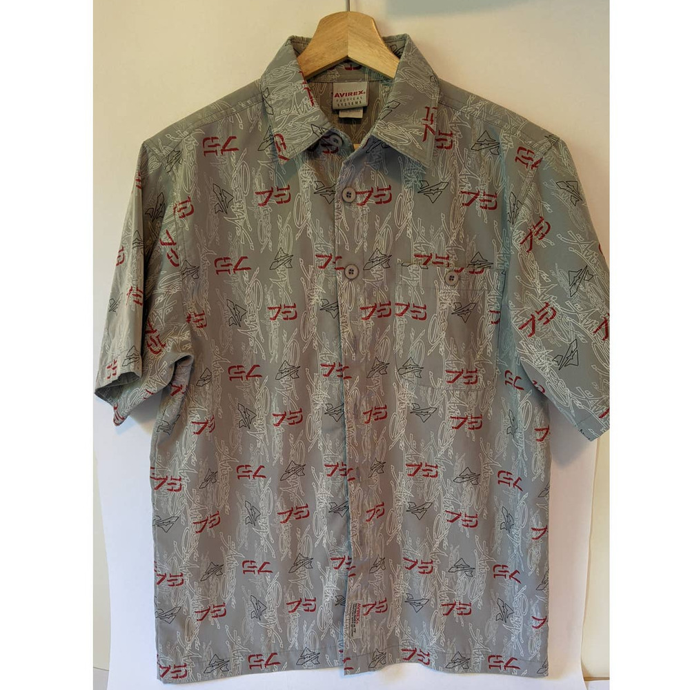 Vintage Y2K Avirex USA Button Front Short Sleeve